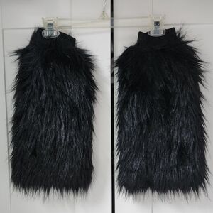 Black Faux Fur Leg Warmers